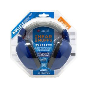 Lucid Audio Bluetooth Wireless Hearmuffs For Kids (5-10) Blue