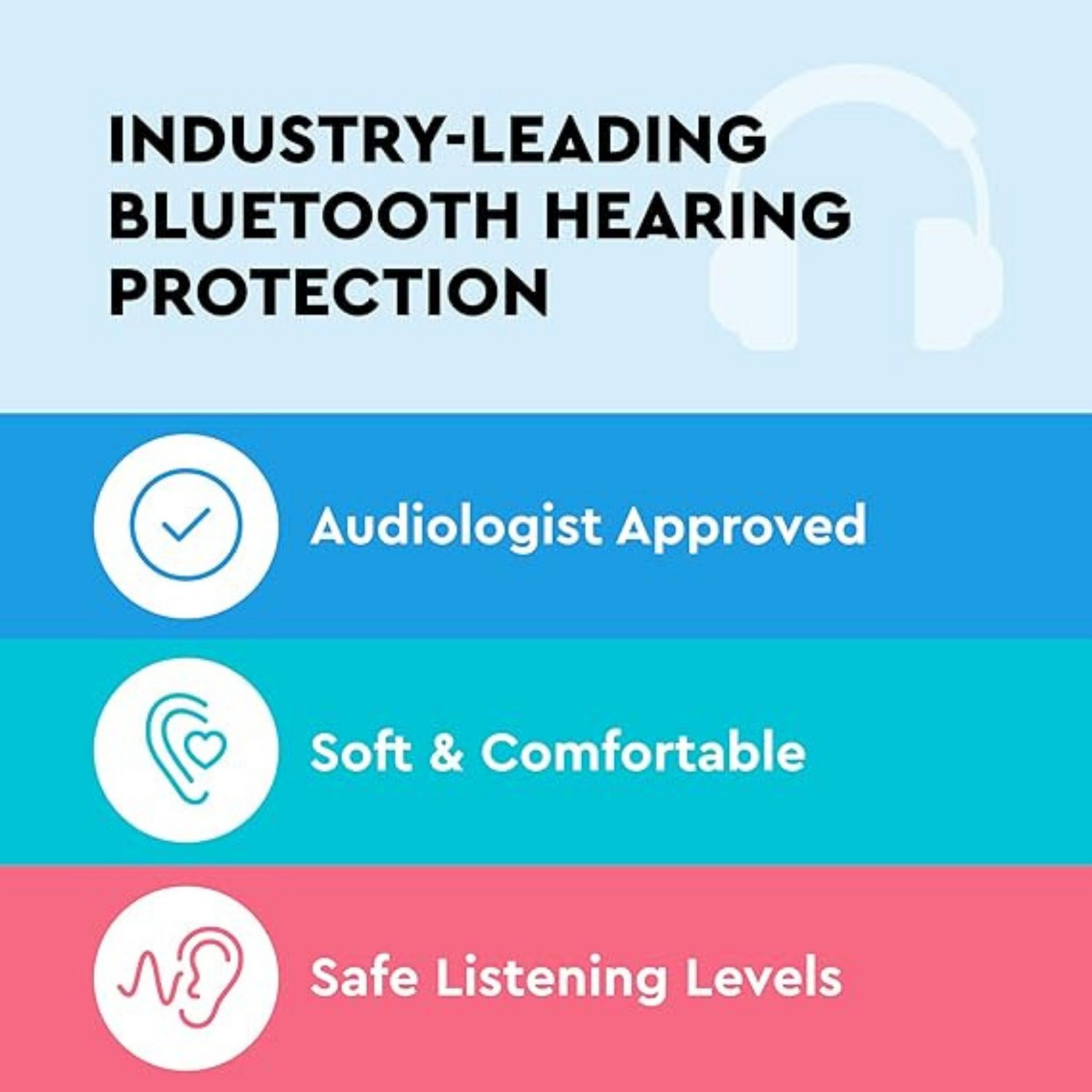 Lucid Audio Hearing - Bluetooth HearMuffs For Children - Hearing Protection Ear Muffs Ideal For Kids 5-10 Years Old - RED SKU 6485406