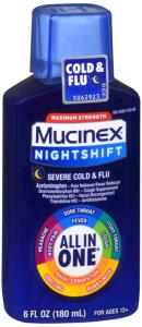 Mucinex Fast Max NightShift Cold/Flu AIO 6 Oz