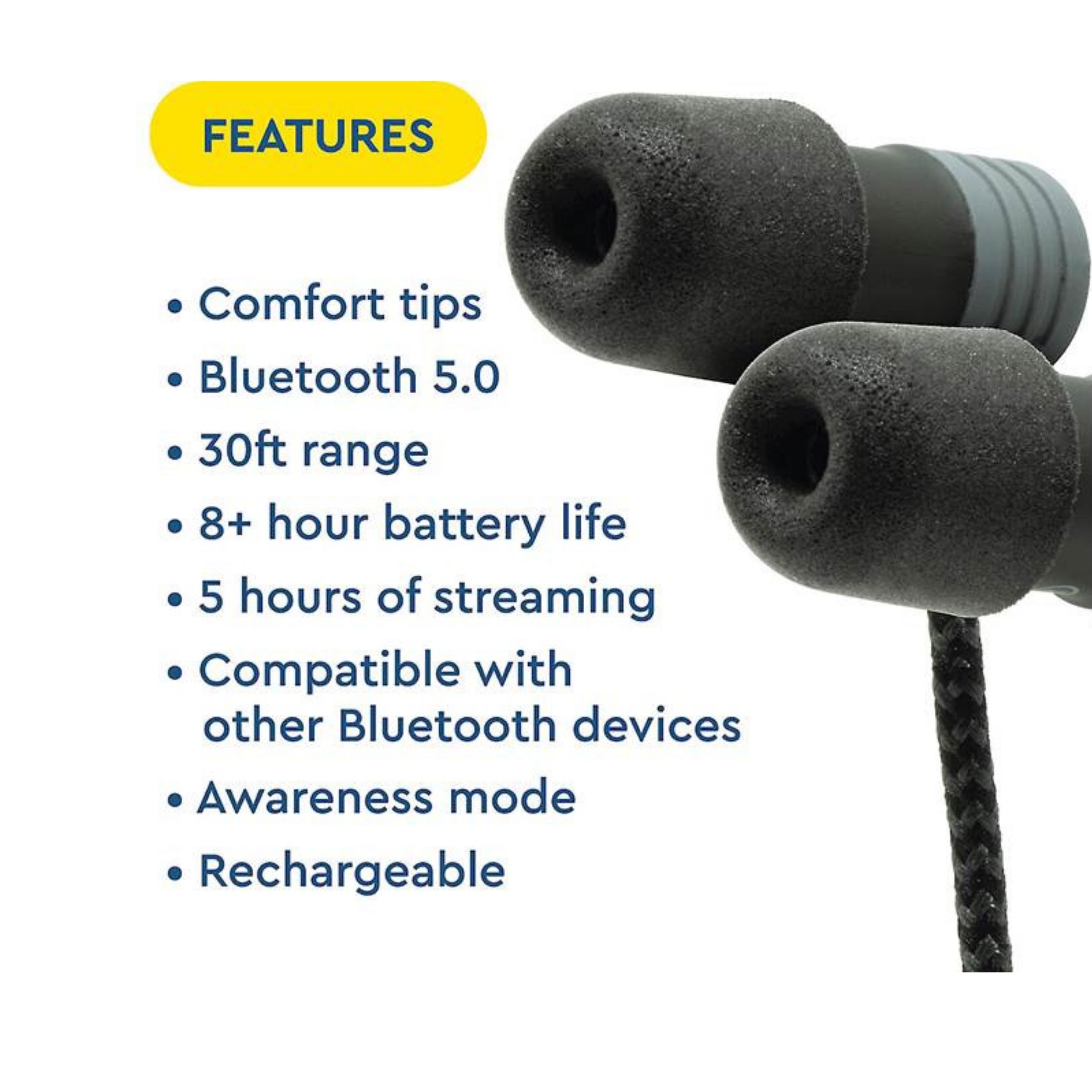 Lucid Hearing Etymotic Research TV Heargear High-Resolution Listening System With Wireless Earphones And Bluetooth Audio Transmitter, Black