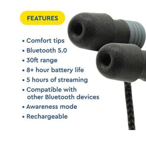 Lucid Hearing Etymotic Research TV Heargear High-Resolution Listening System With Wireless Earphones And Bluetooth Audio Transmitter, Black