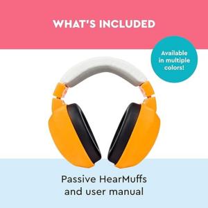 Lucid Audio HearMuffs Kids Hearing Protection Orange/White