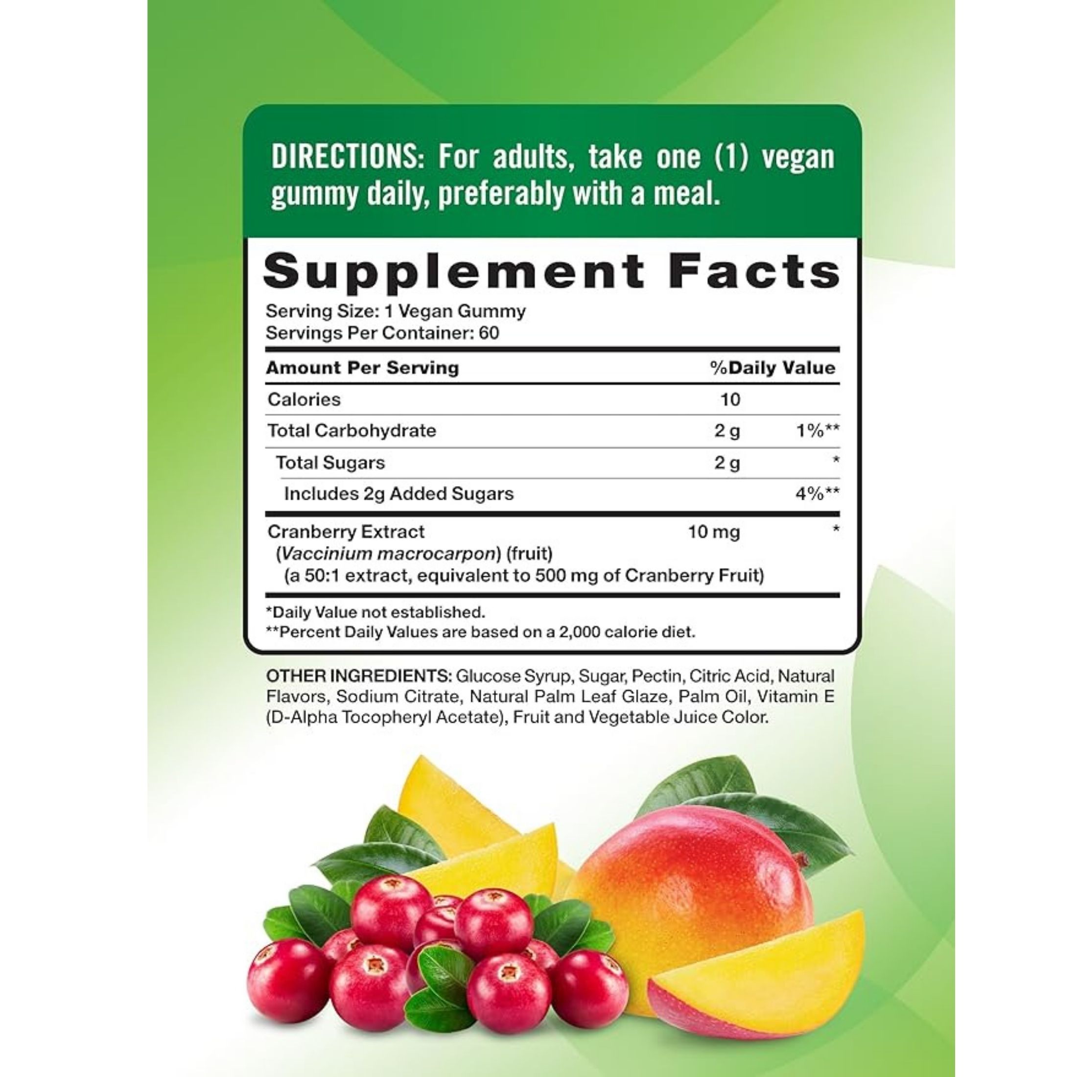 Nature's Truth Cranberry, Cleansing, Gummies, Natural Cranberry Mango Flavor