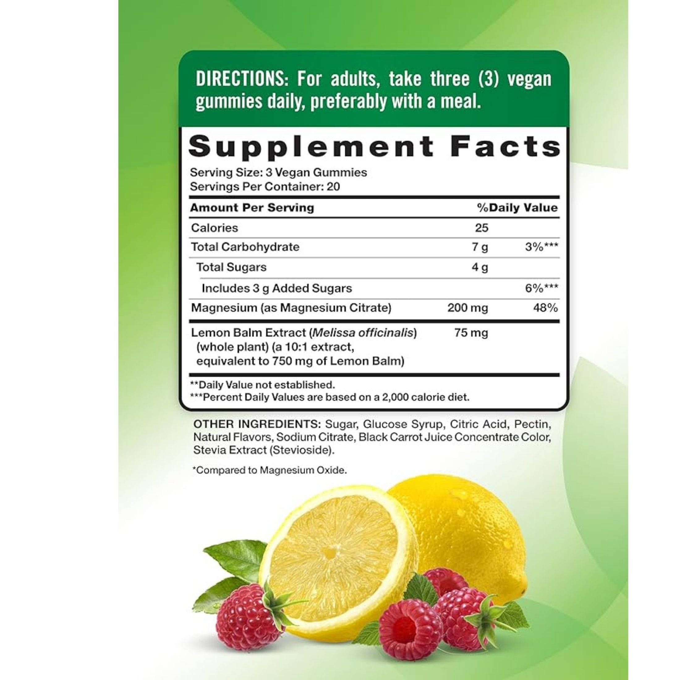 Nature's Truth Enhanced Absorption Magnesium 200 Mg Vegan Gummies, Natural Lemon Raspberry