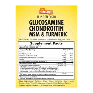 Sundance Vitamins Glucosamine Chondroitin With MSM And Turmeric