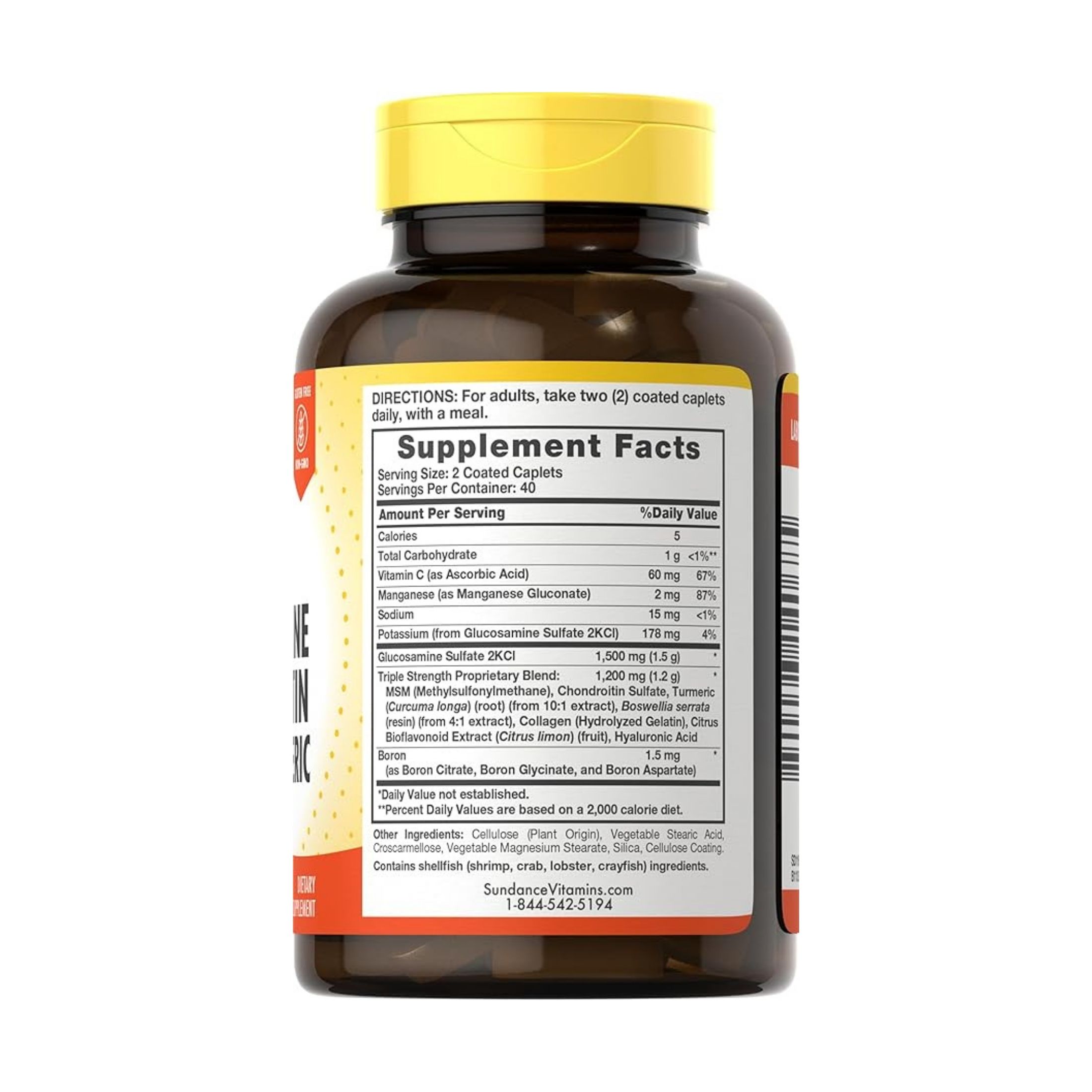 Sundance Vitamins Glucosamine Chondroitin With MSM And Turmeric