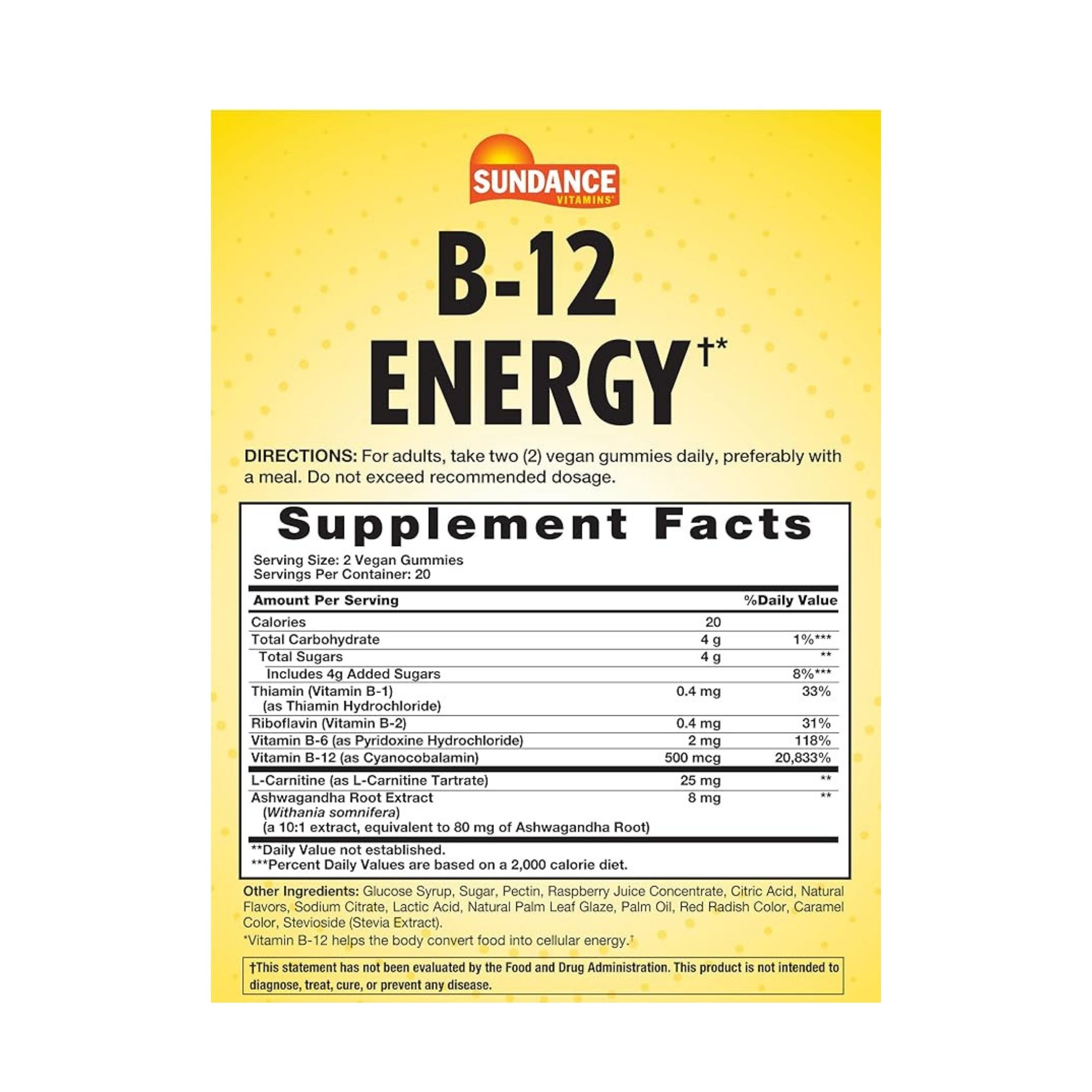 Sundance Vitamins Vitamin B-12 Energy Gummies