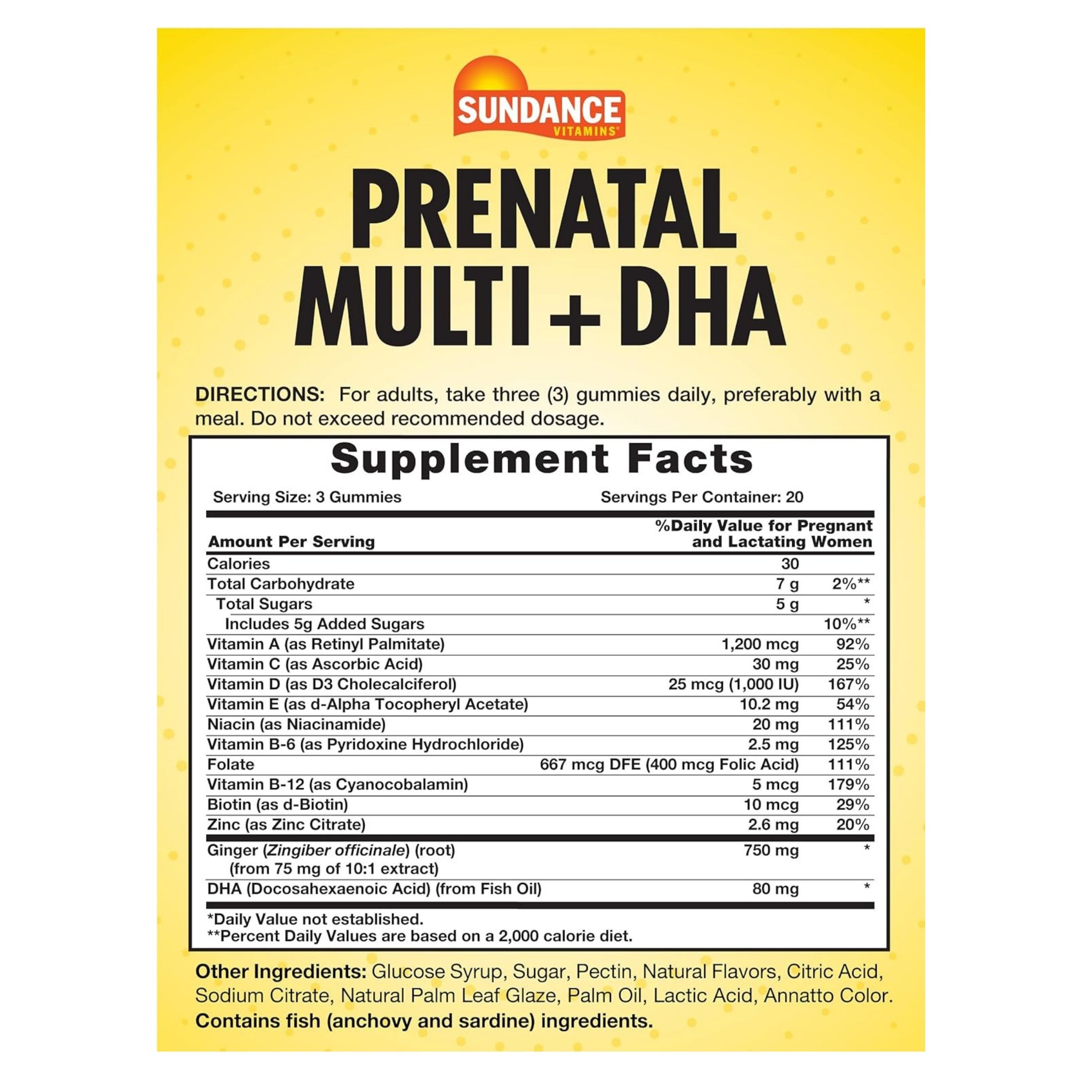 Sundance Vitamins Prenatal Multivitamin With DHA