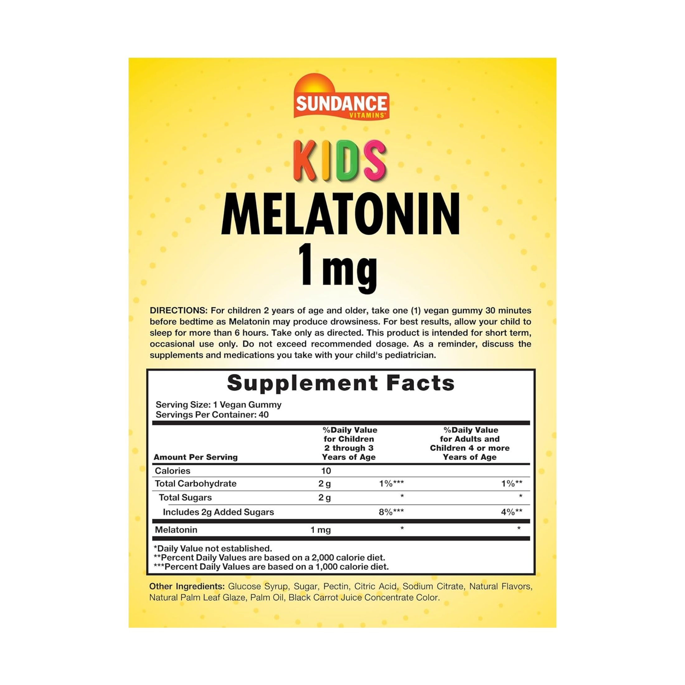 Sundance Vitamins Kid S Melatonin Gummies 1mg