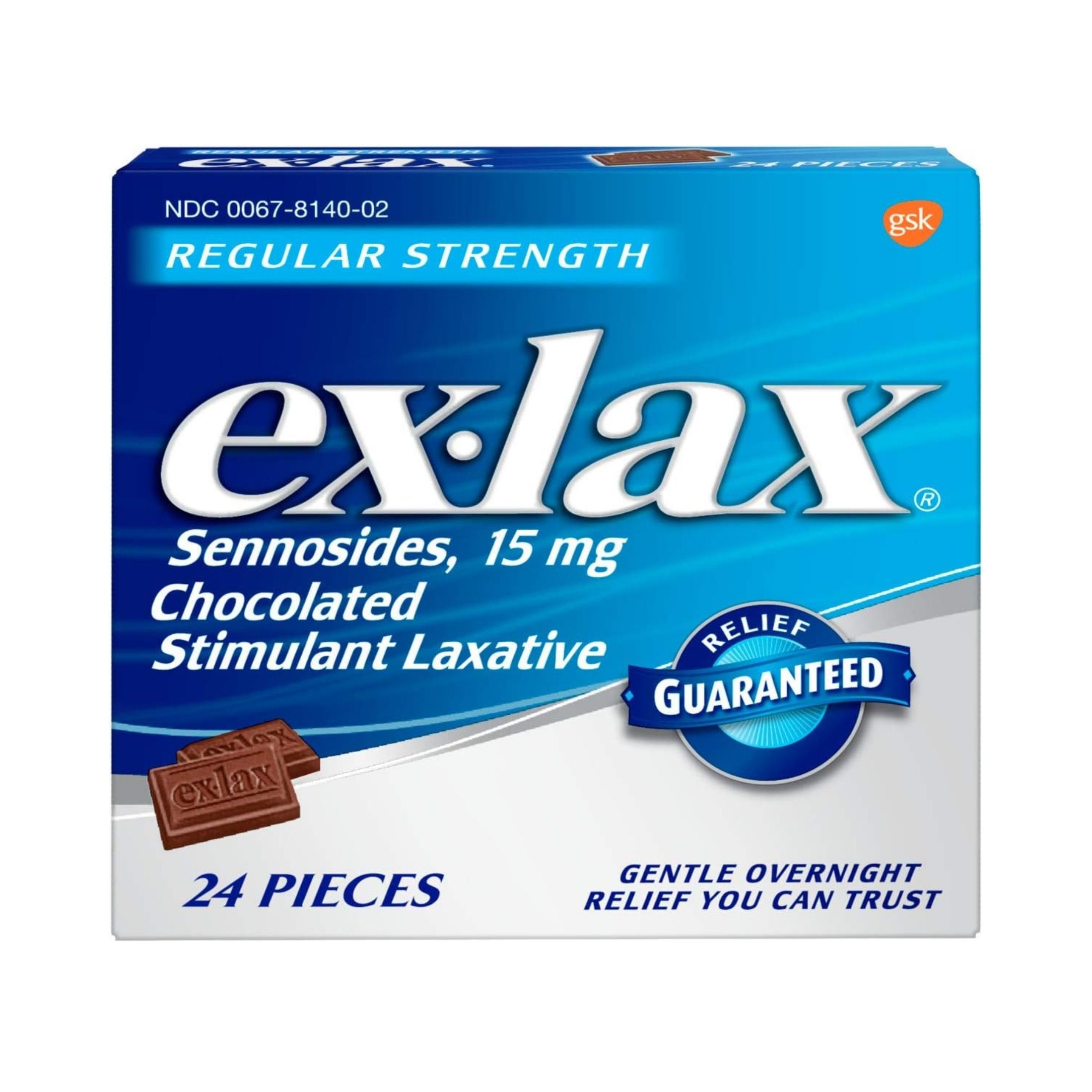 Ex-Lax Regular Strength Stimulant Laxative Chocolate Pieces, 15 Mg