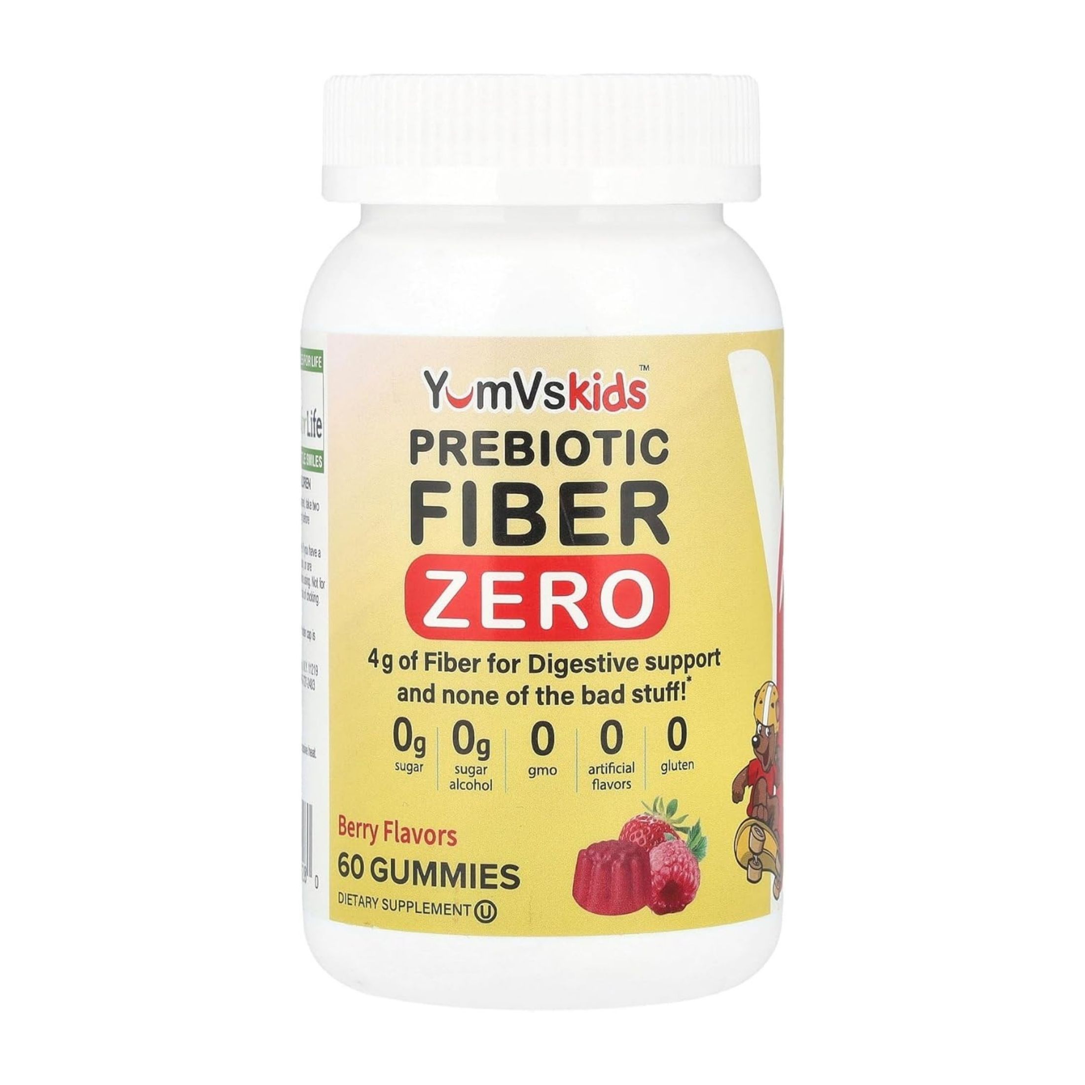 YumV's Prebiotic Fiber Zero, Berry, 2 G, 60 Gummies