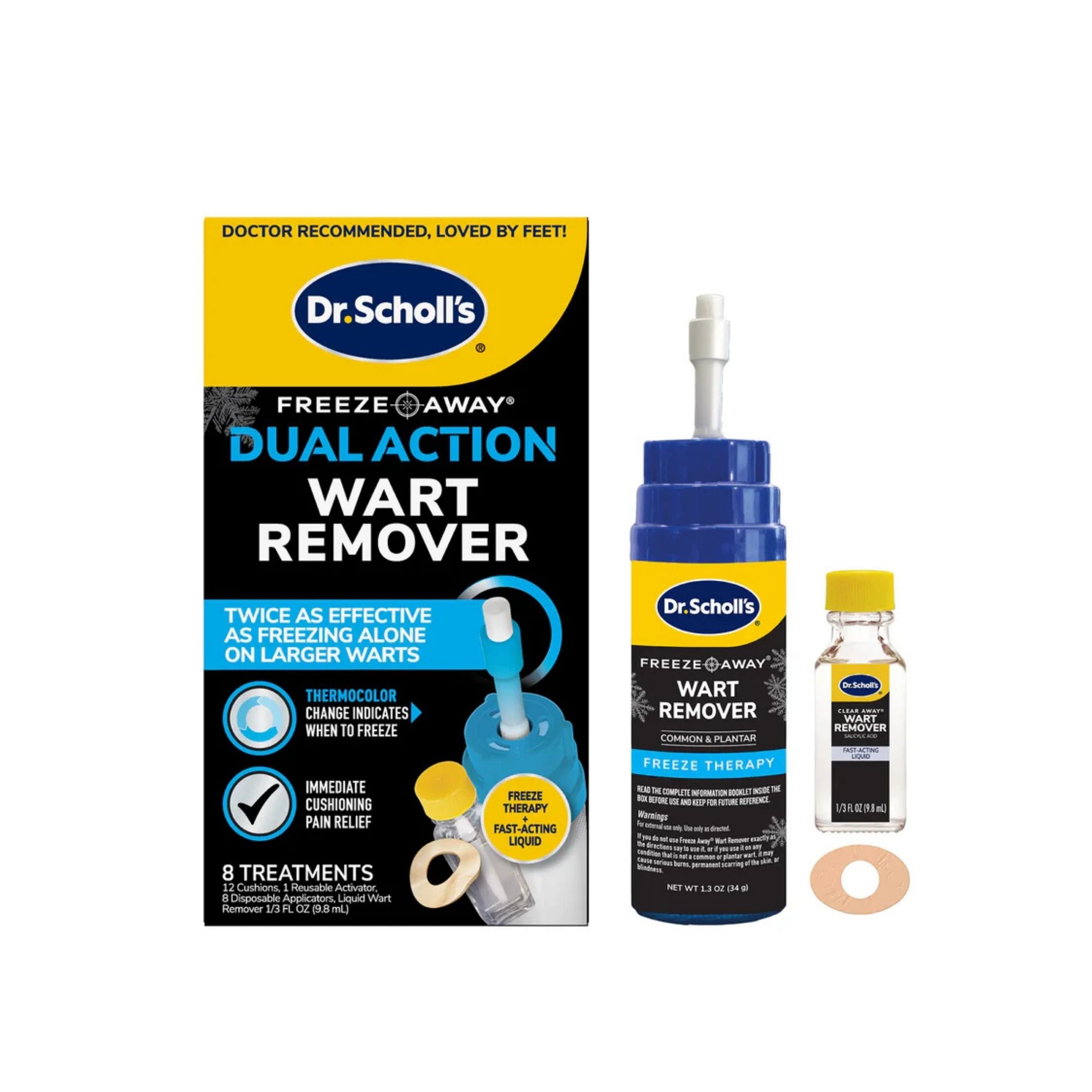 Dr. Scholl's Dual Action Freeze Away Wart Remover - 8Applications