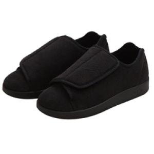 Silverts Womens Extra Extra Wide Easy Closure Slippers Black
