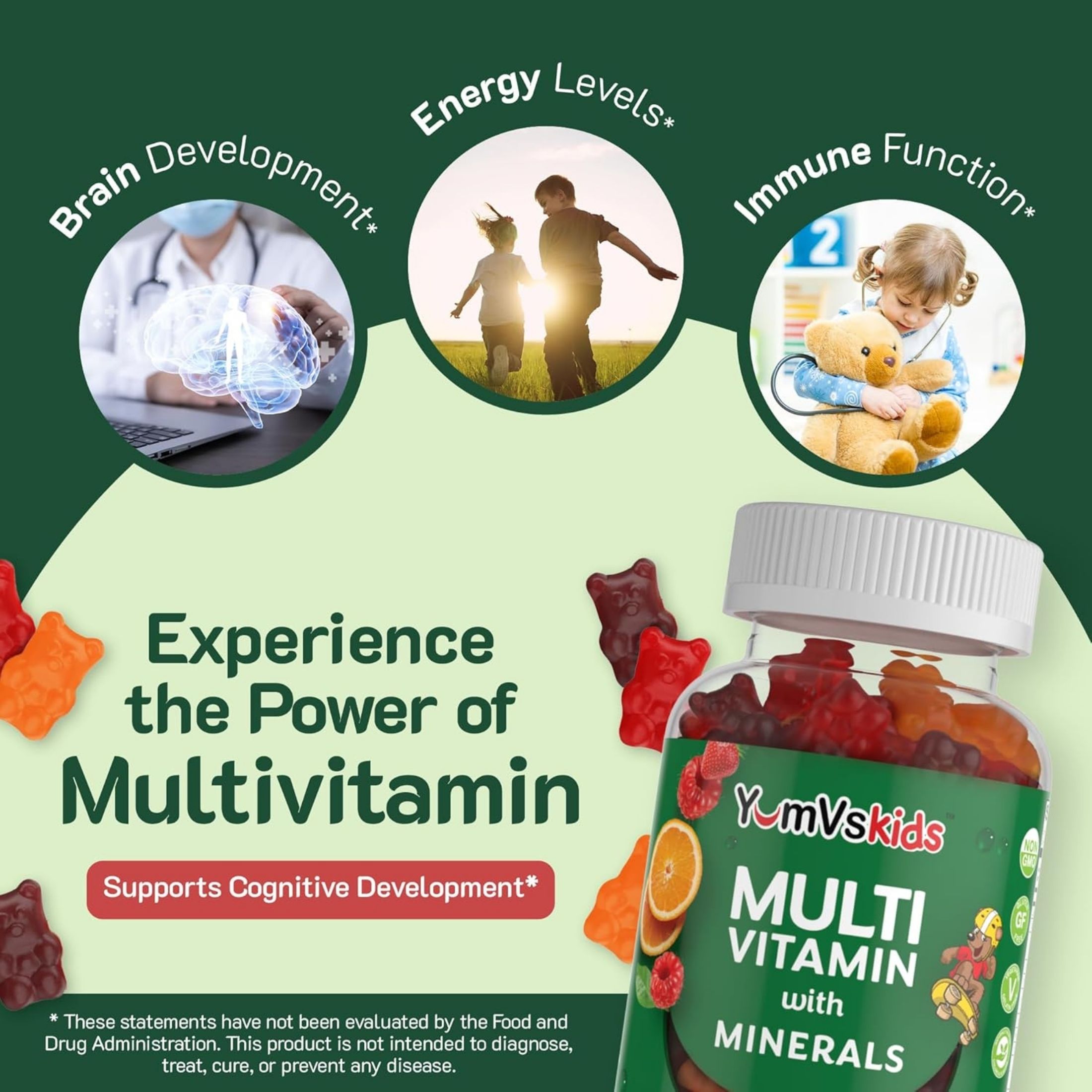 Yumvs Kids Multi, Fruit Flavor, Zero, Gummies