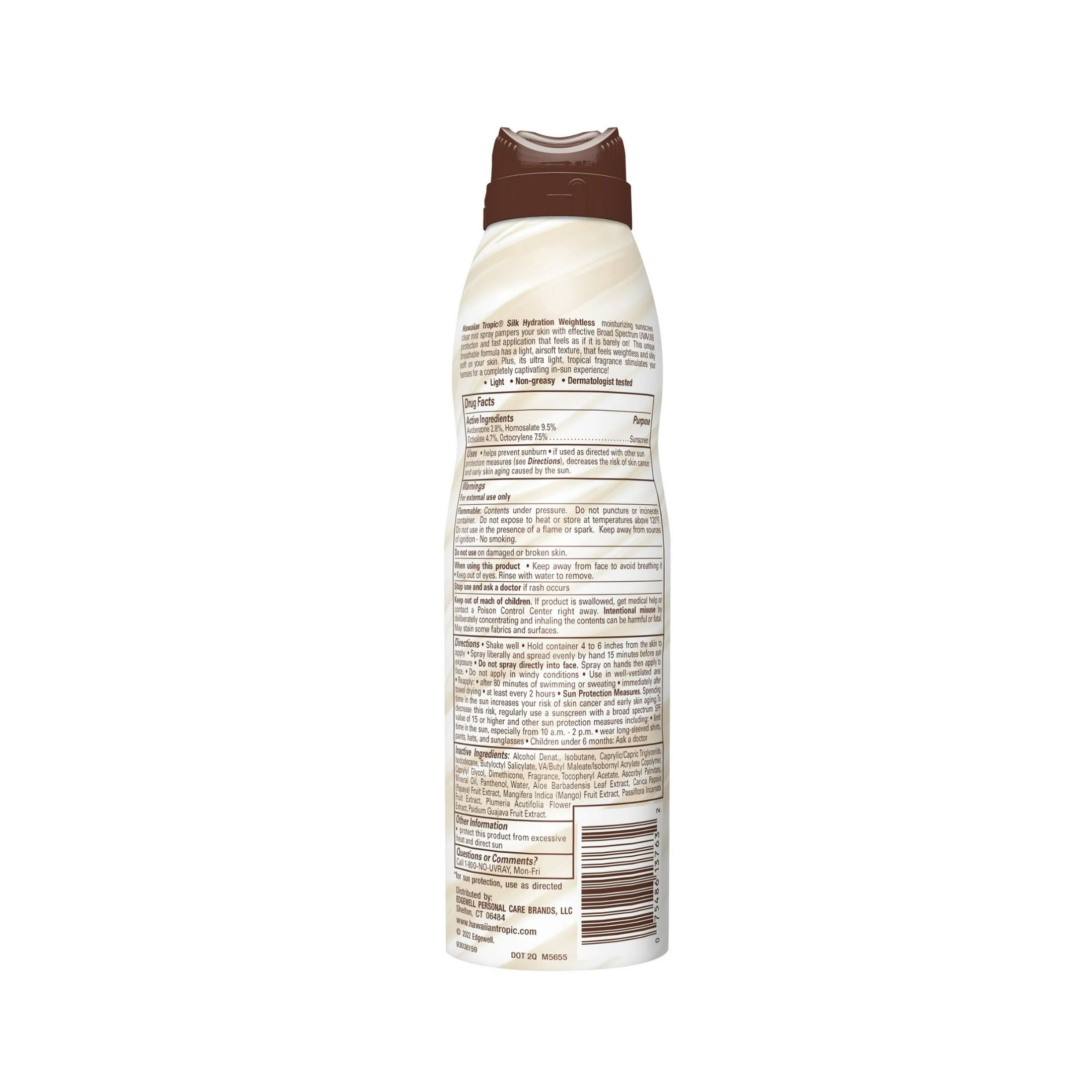 Hawaiian Tropic Weightless Hydration Sunscreen Spray SPF 70 Clear