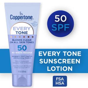 Coppertone Every Tone Sunscreen Lotion - SPF 50 - 7 Fl Oz