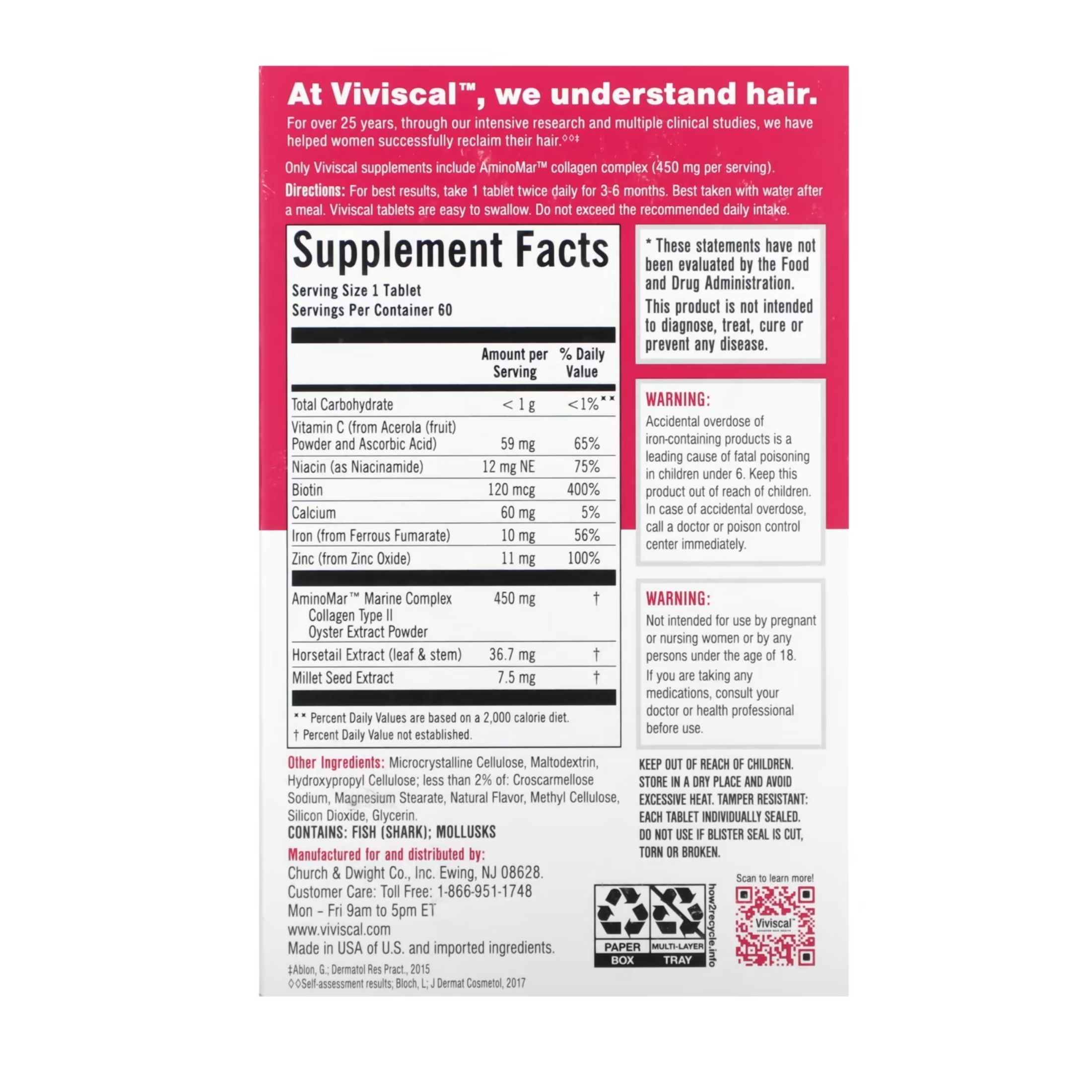 Viviscal Hair Growth Supplement For Women Tablets