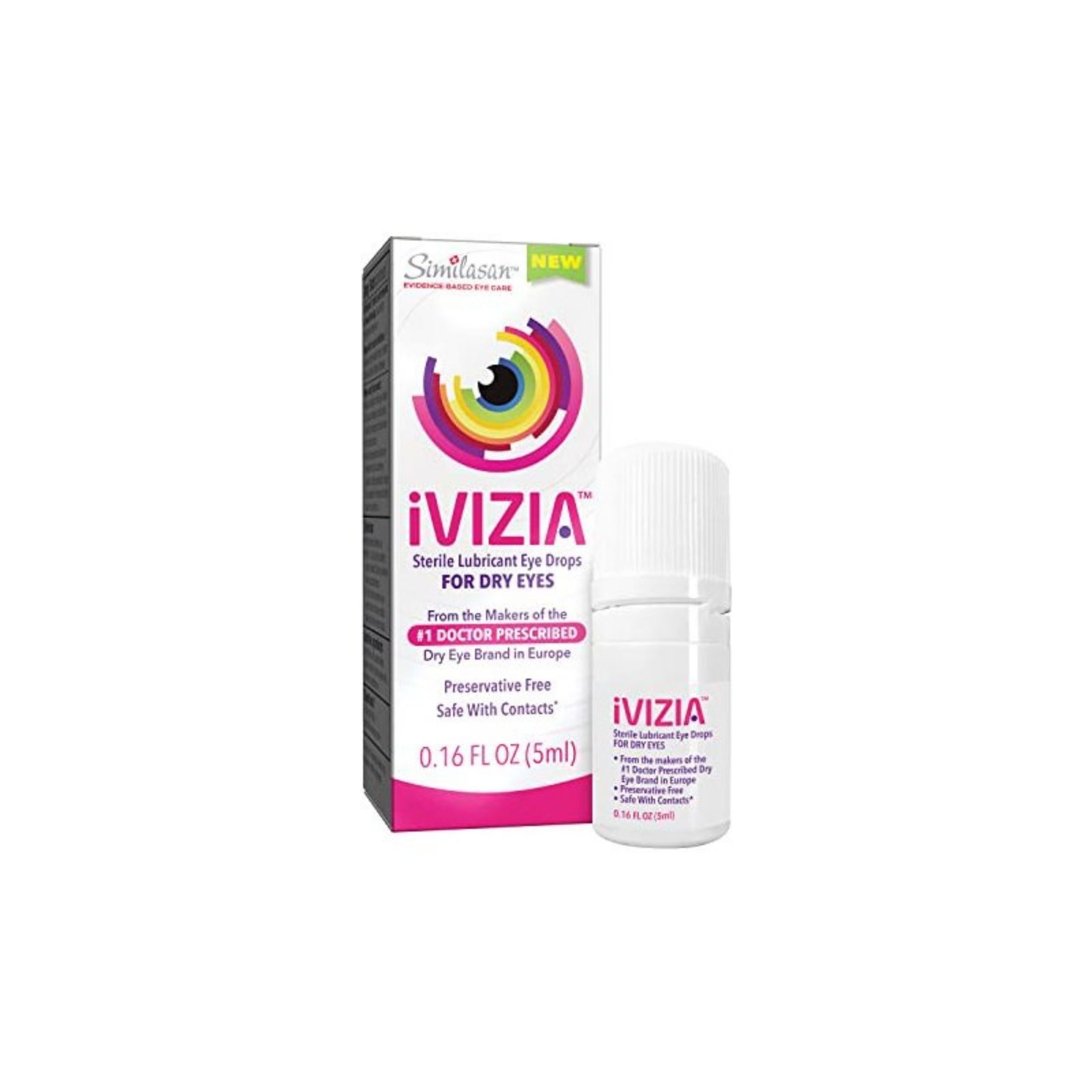 iVIZIA Similasan Eye Drops, Lubricant, Sterile, For Dry Eyes 0.16 Fl Oz