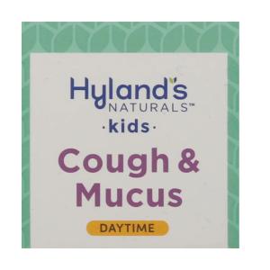 Hyland's Naturals Cough & Mucus, Daytime, Kids, Natural Grape Flavor 4 Fl Oz