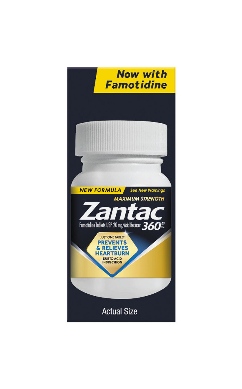 Zantac Maximum Strength Famotidine Tablets 20 Mg