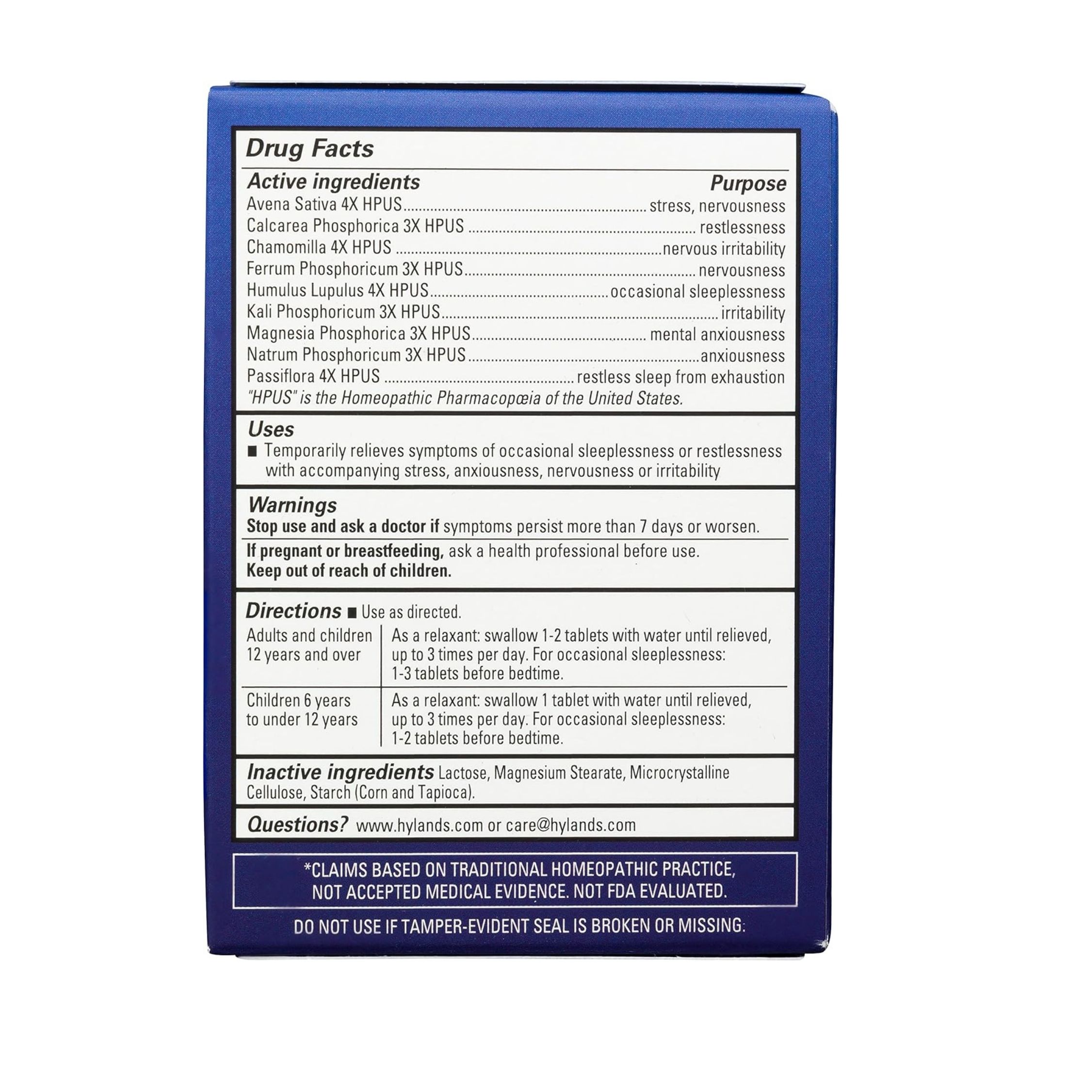 Hyland's Calms Forte Sleep Aid, 100 Tablets