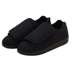 Silverts Black Reusable Slippers Size 10 / 2X-Wide Slip-Resistant Sole