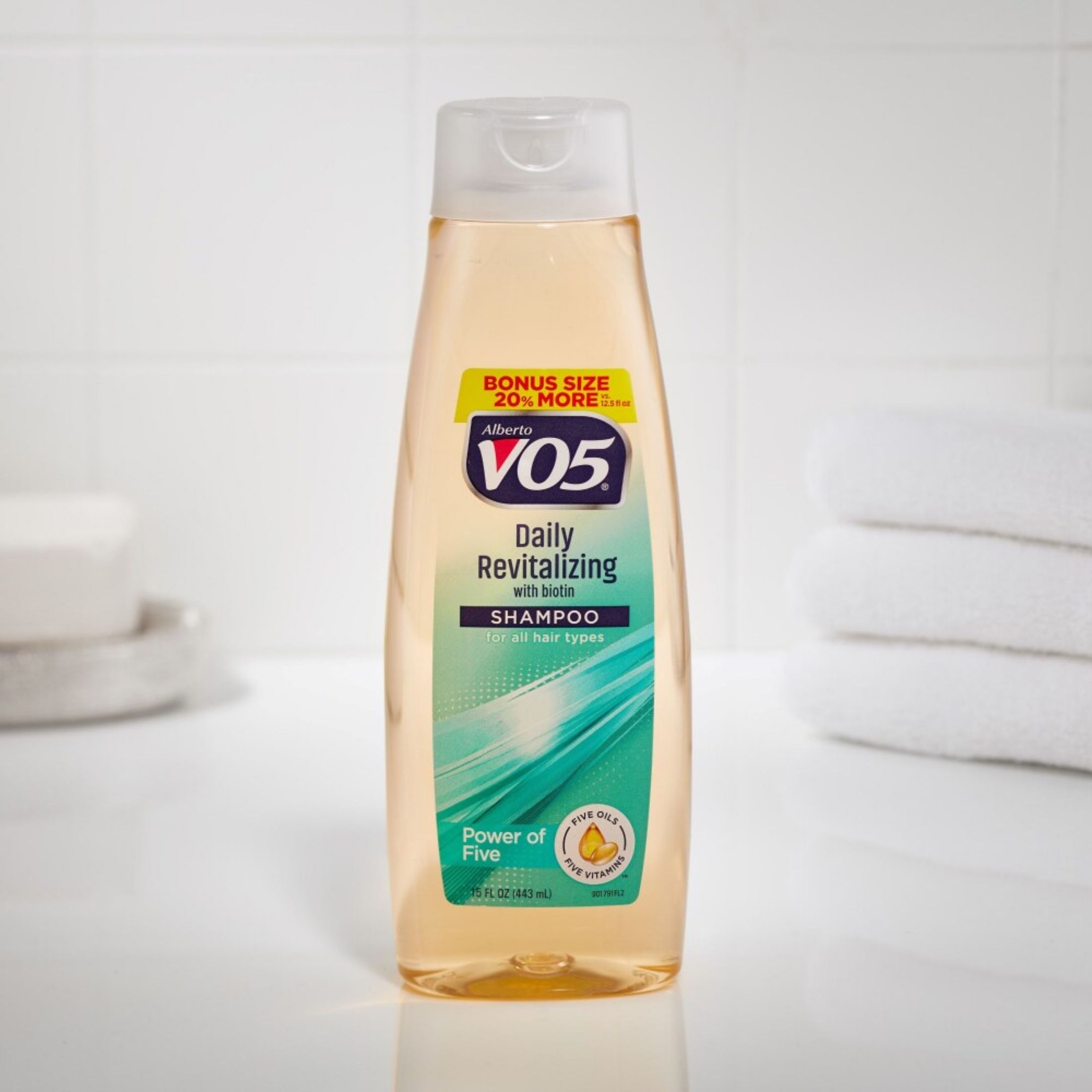 Alberto VO5 Shampoo, Daily Revitalizing, Bonus Size 15 Fl Oz