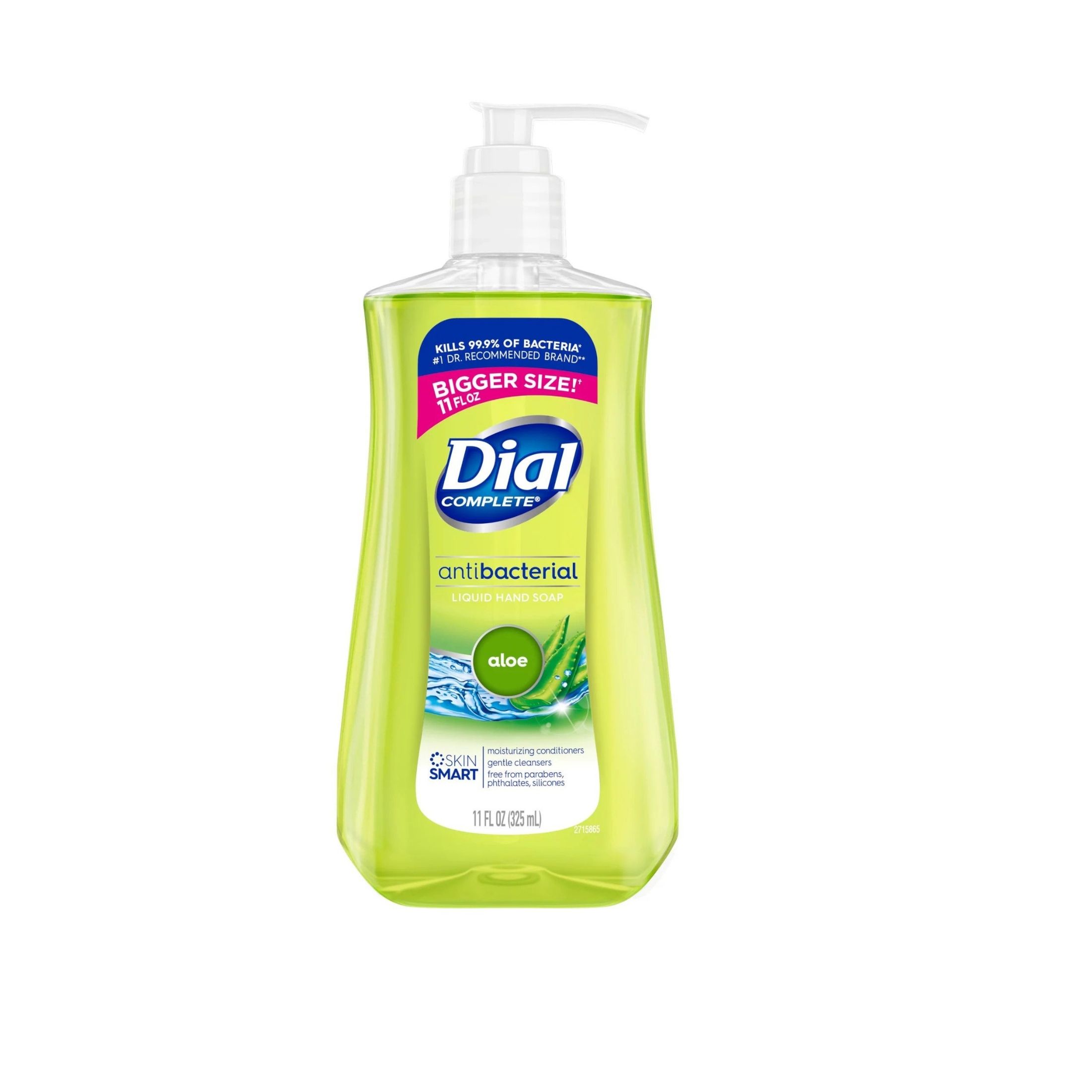 Dial Complete Antibacterial Liquid Hand Soap, Aloe Scent, 11 Fl Oz