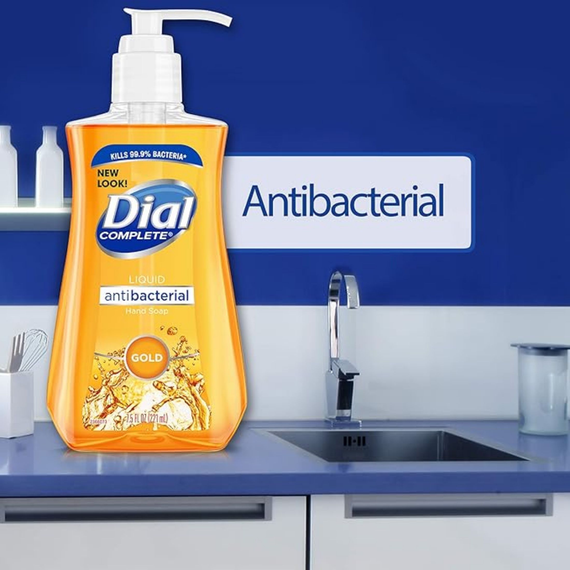 Dial Complete Antibacterial Liquid Hand Soap, Gold, 11 Fl Oz