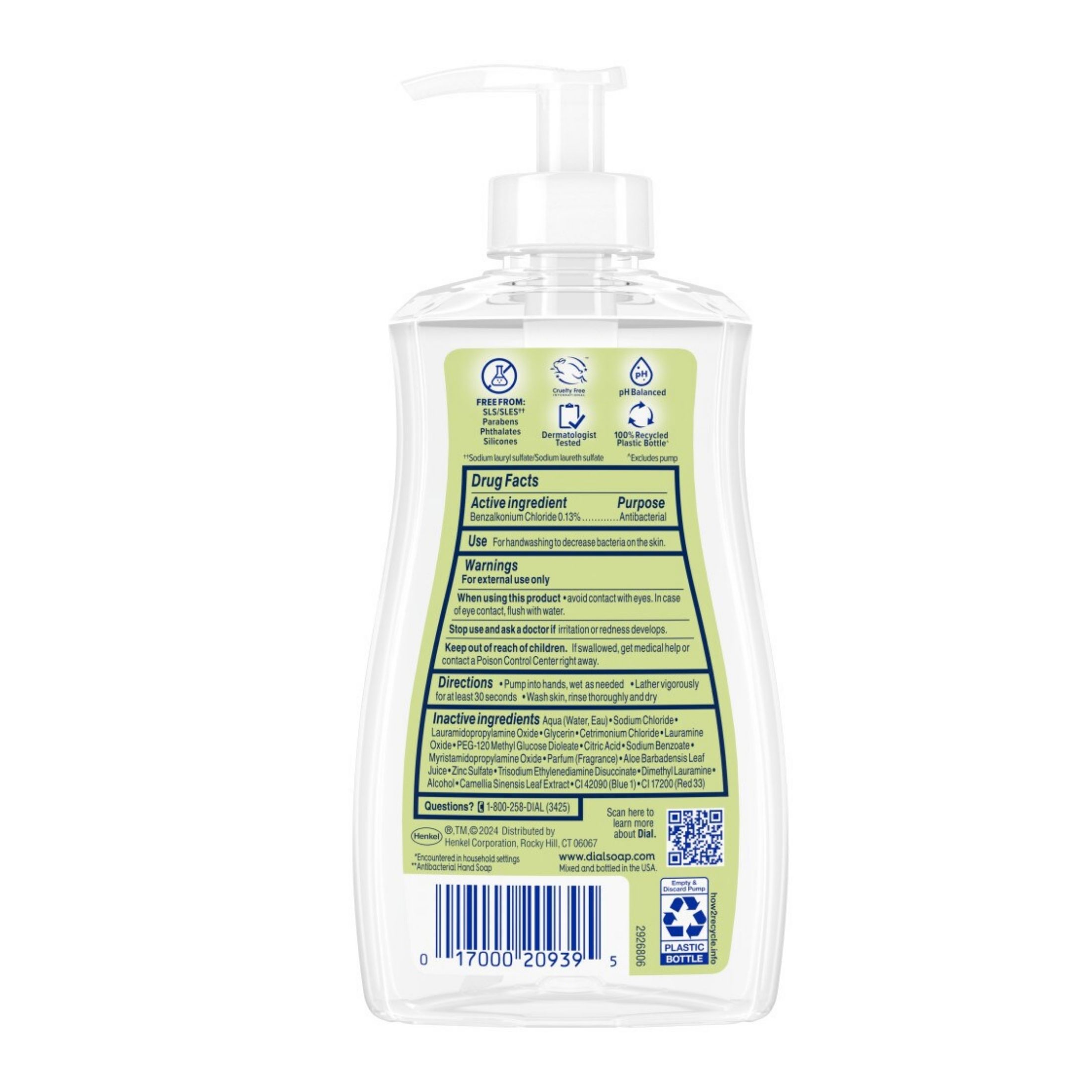 Dial Complete Liquid Hand Soap, Antibacterial, White Tea 11 Fl Oz