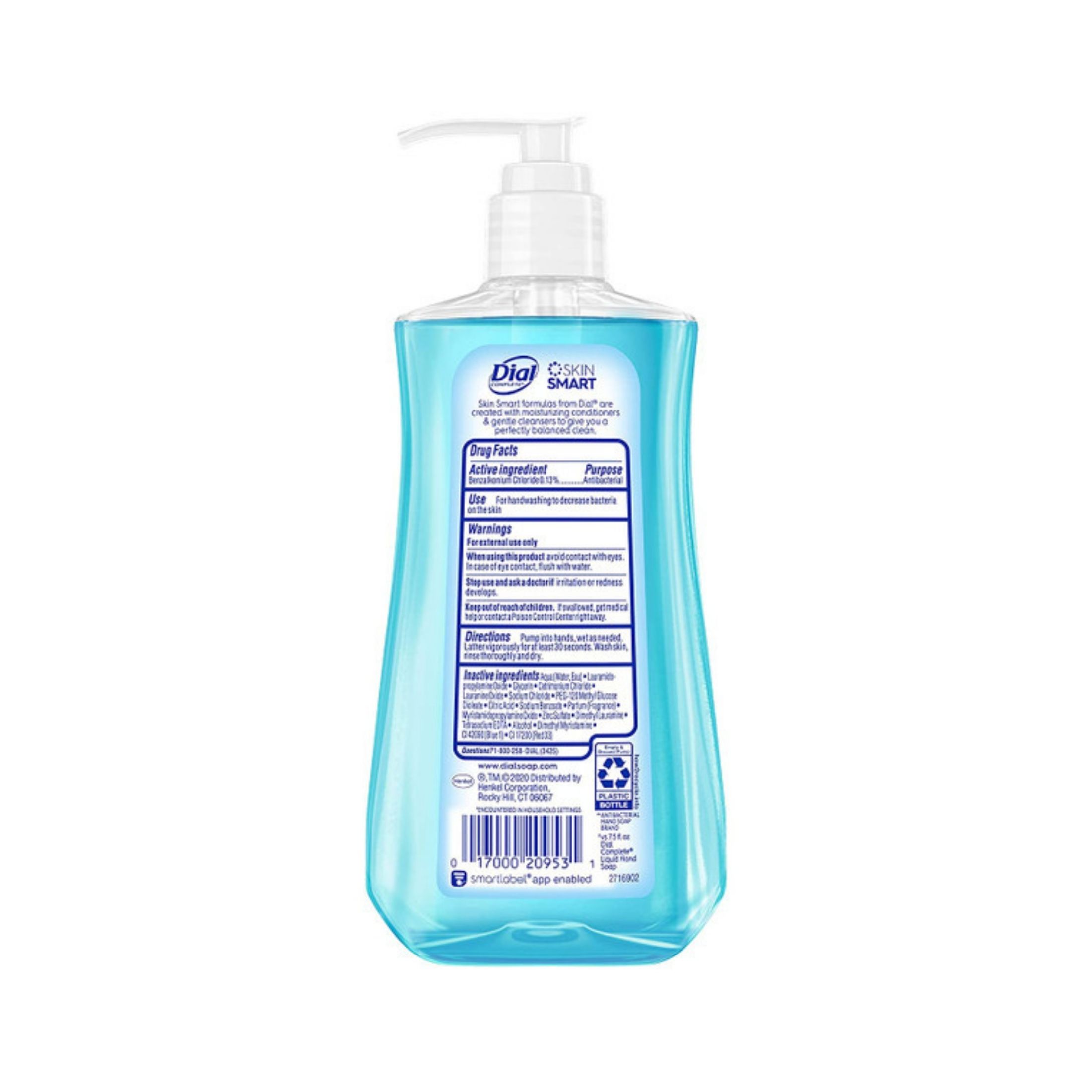 Dial Complete Antibacterial Liquid Hand Soap, Spring Water, 11 Fl Oz