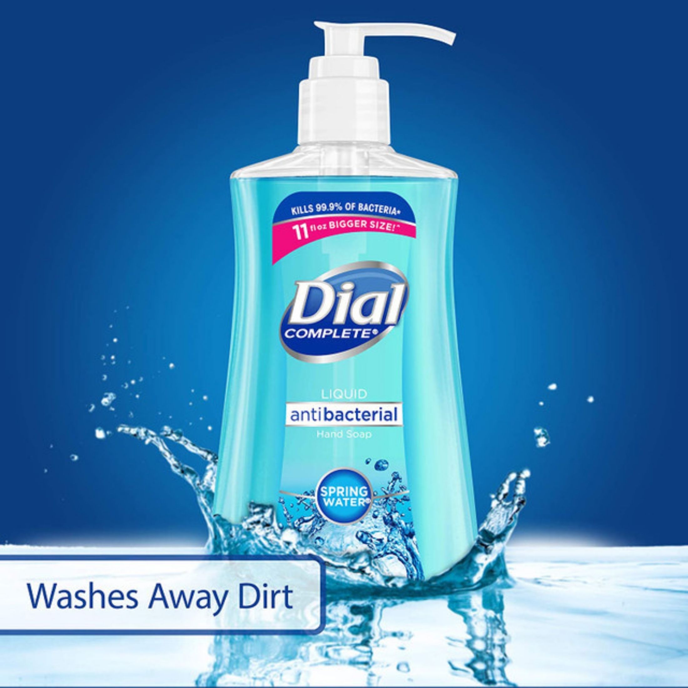 Dial Complete Antibacterial Liquid Hand Soap, Spring Water, 11 Fl Oz