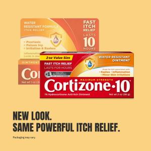 Cortizone 10 Maximum Strength Water Resistant Anti-Itch Ointment, 1% Hydrocortisone, 2 Oz