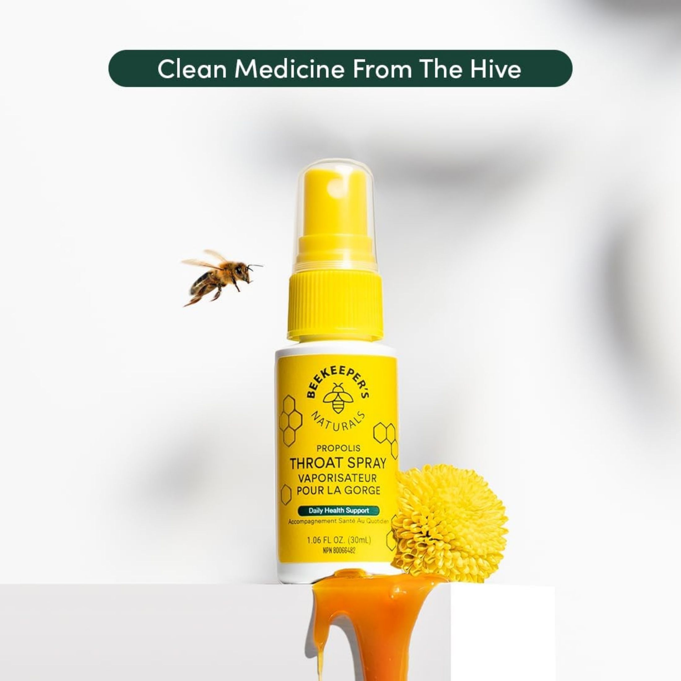 Beekeeper's Naturals Propolis Daily Throat Spray 85 Mg Immune Support