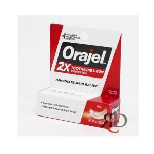 Orajel Instant Pain Relief Gel, 2x Strength, 0.25 Oz