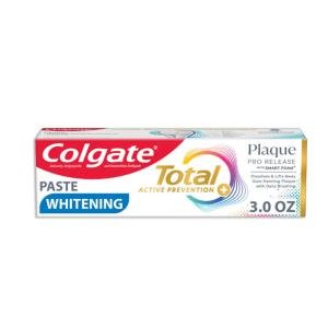 Colgate Total Plaque Pro Release Whitening Toothpaste,3.0 Oz Tube