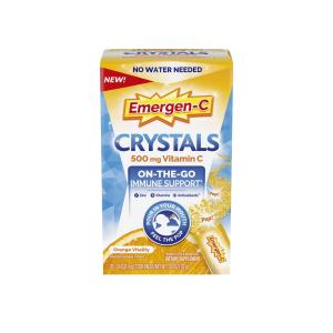 Emergen-C Crystals, On-the-Go Immune Support Supplement, Orange Vitality, 28 Stick Packs