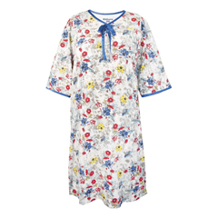 Silverts Soft Womens Hospital Gowns Floral Chain