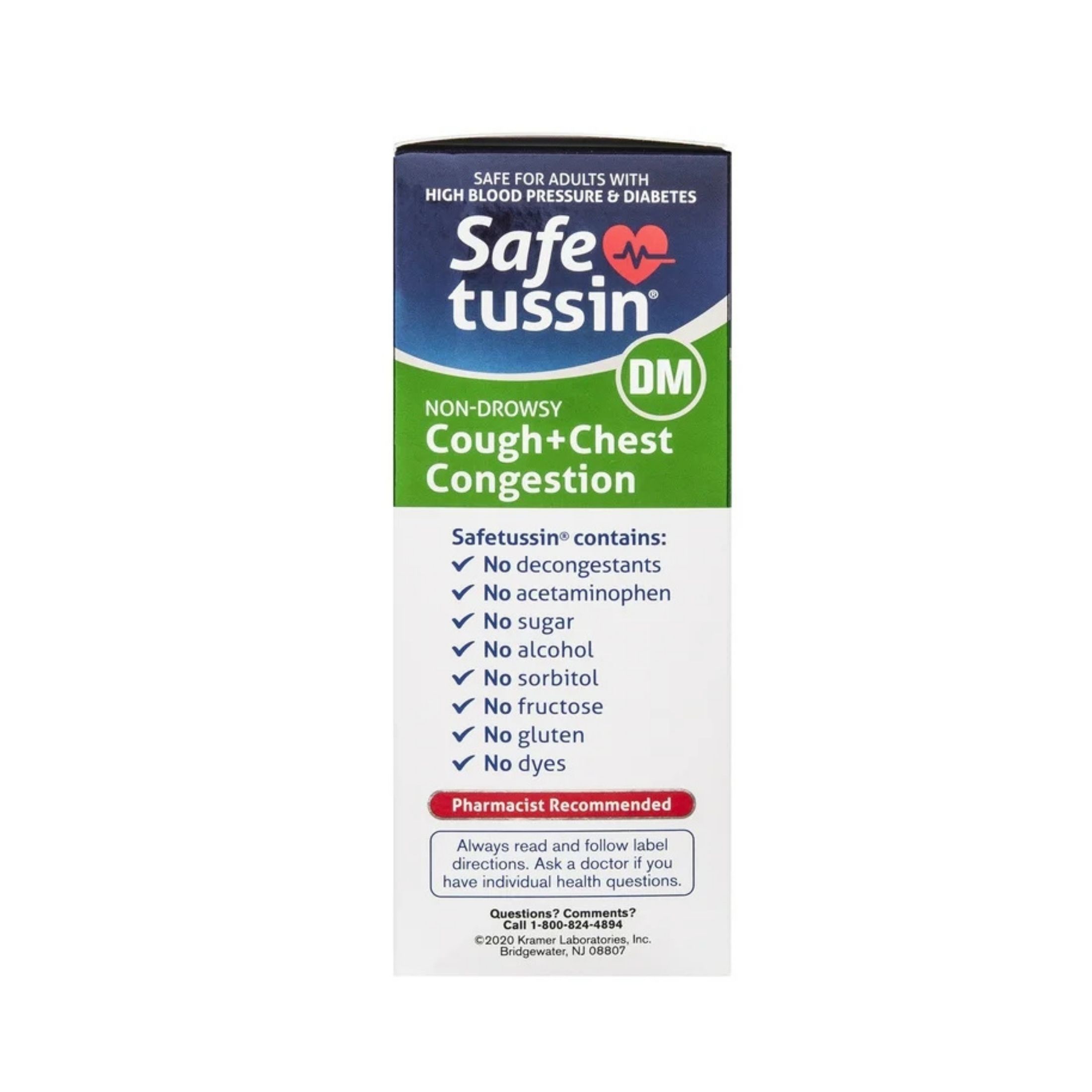 Safetussin Cough + Chest Congestion, DM, Non-Drowsy