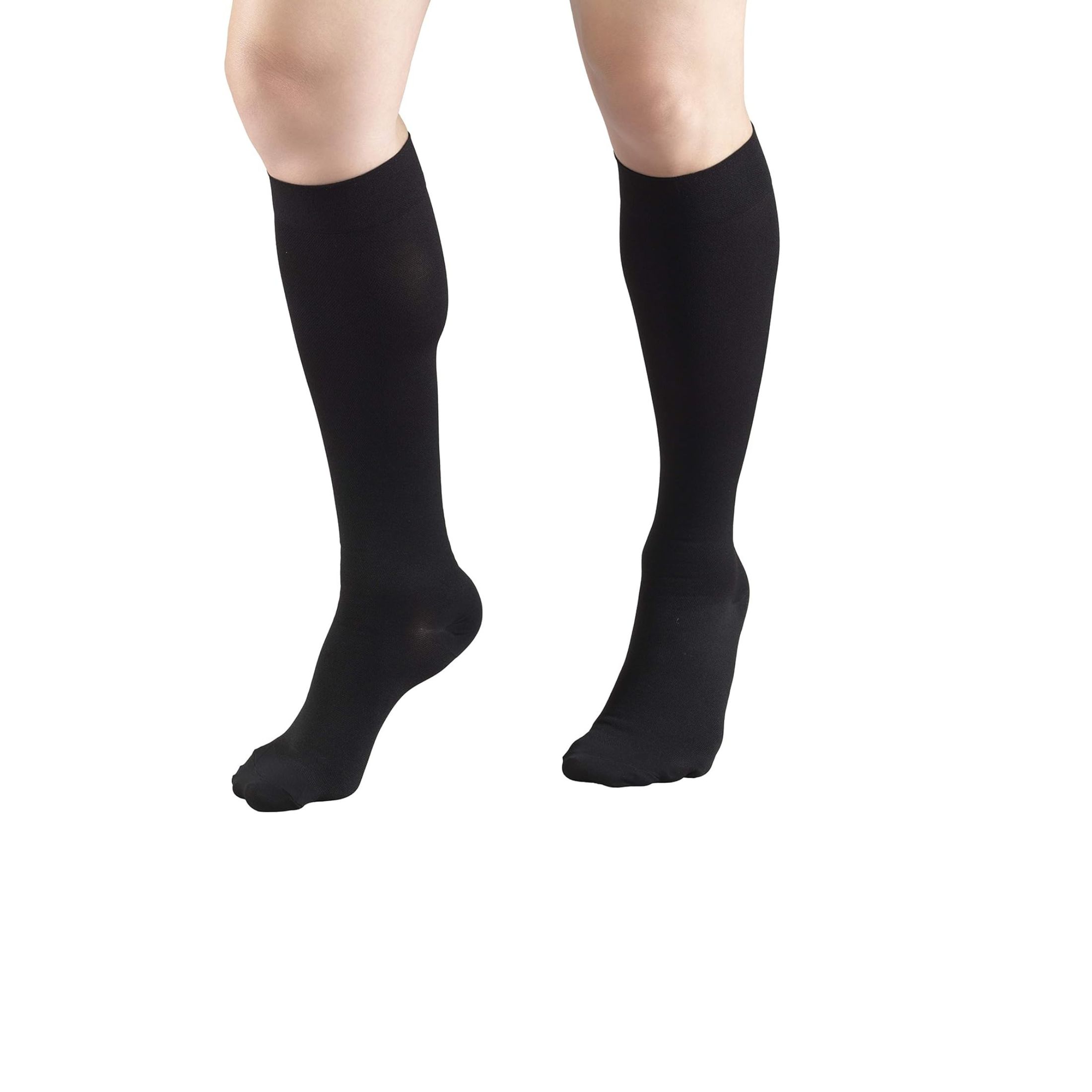 Truform Mens Dress 15-20mmhg Knee-high Socks Black - Medium 1943bl-m