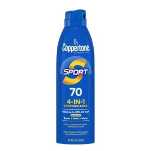 Coppertone Sport Broad Spectrum SPF 70 Sunscreen Spray 5.5 Oz