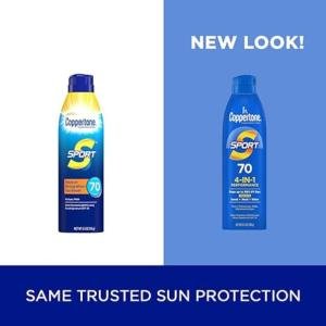 Coppertone Sport Broad Spectrum SPF 70 Sunscreen Spray 5.5 Oz