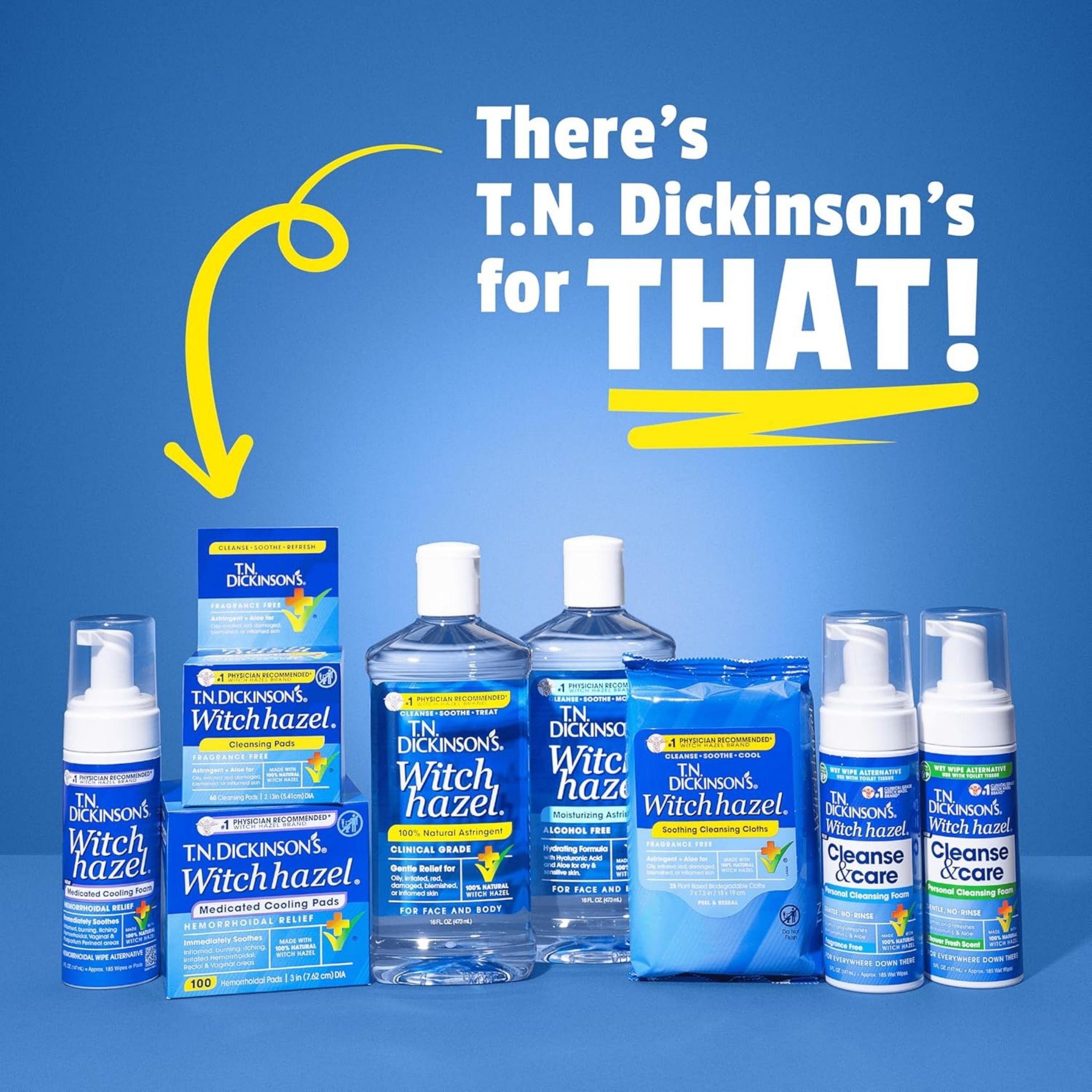 T.N. Dickinson's Witch Hazel Moisturizing Astringent, 16 Oz