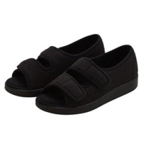 Silvert s Womens Easy Closure Sandal For Indoors & Outdoors Black