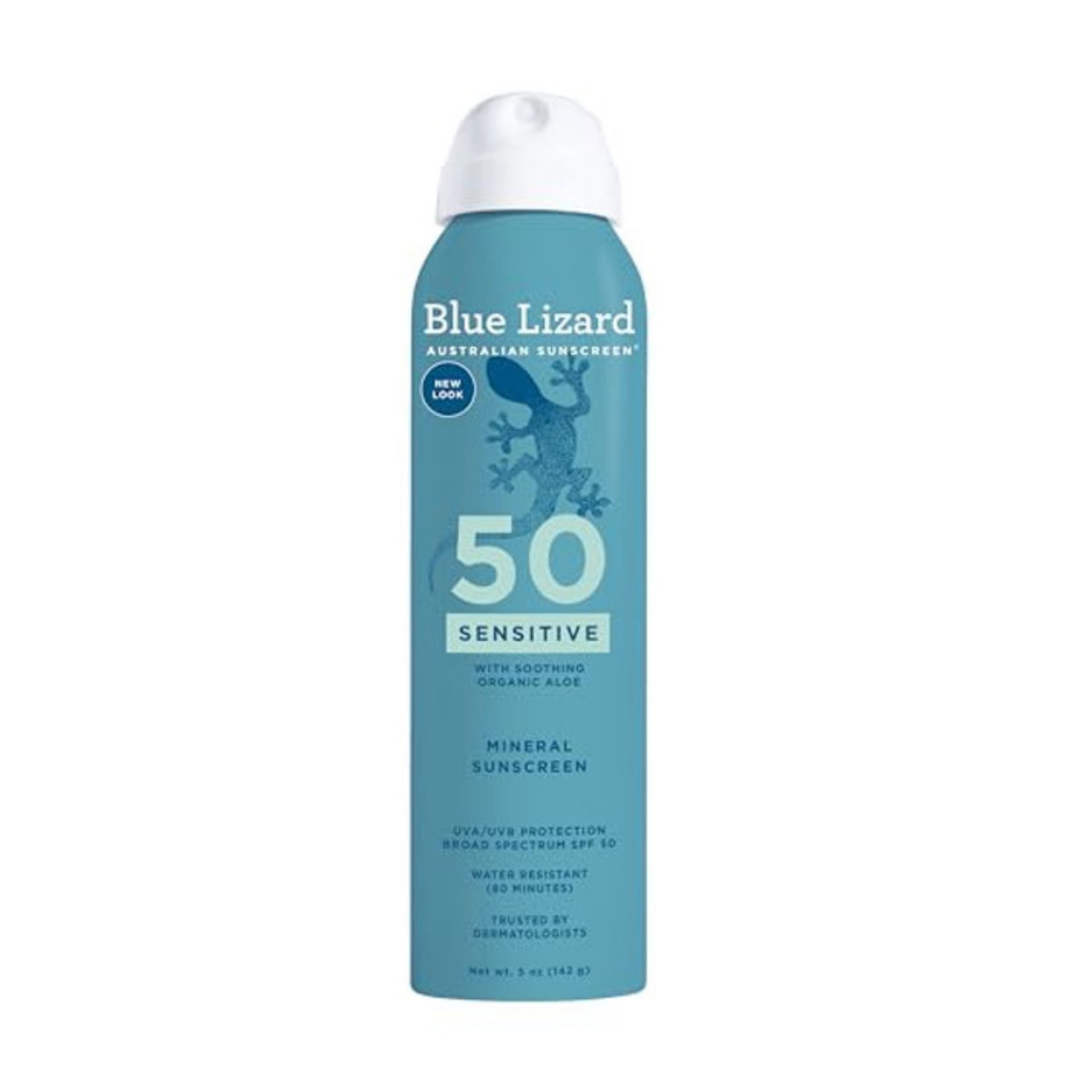 Blue Lizard Mineral Sunscreen Sensitive SPF 50+ Spray, 5 Ounce