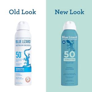 Blue Lizard Mineral Sunscreen Sensitive SPF 50+ Spray, 5 Ounce