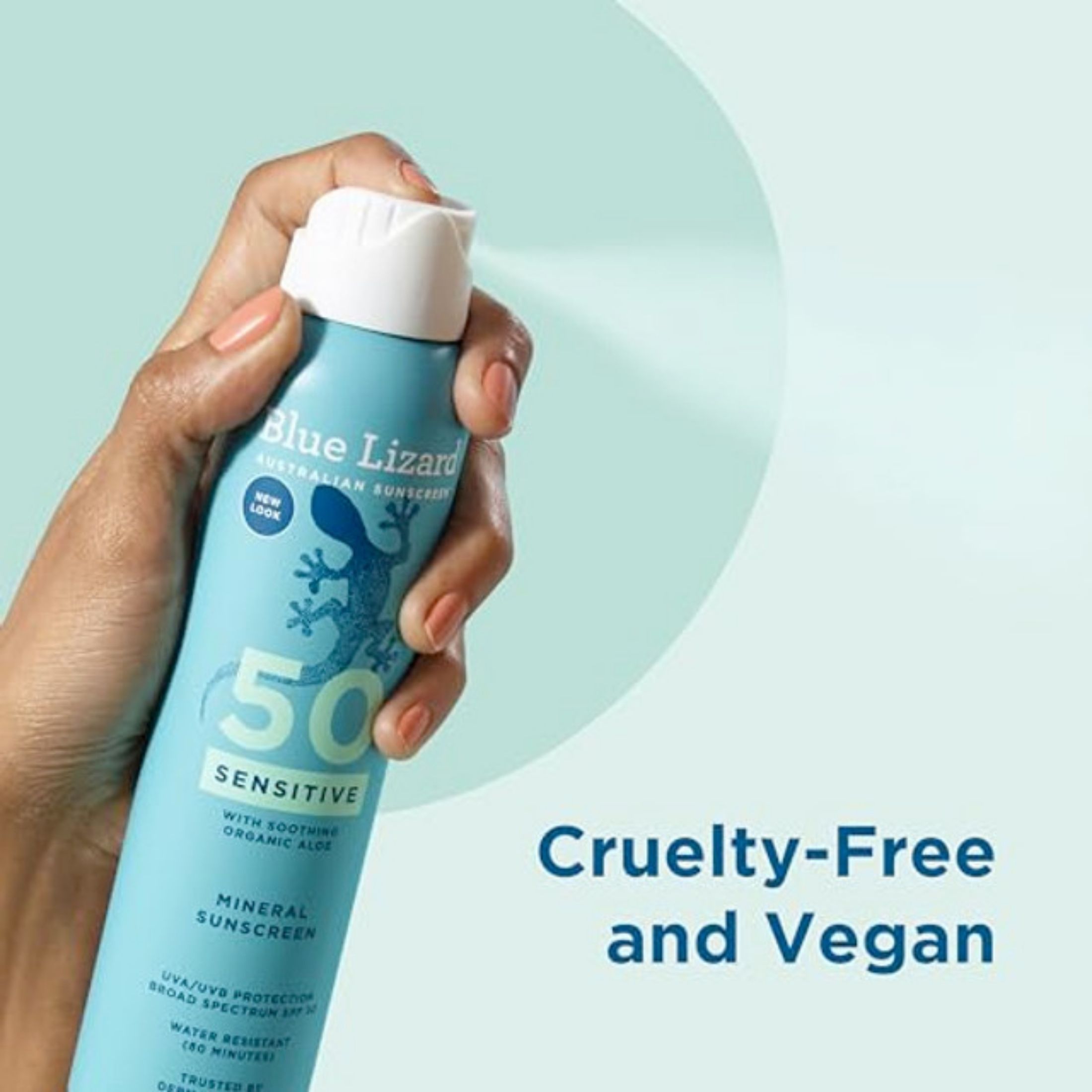 Blue Lizard Mineral Sunscreen Sensitive SPF 50+ Spray, 5 Ounce