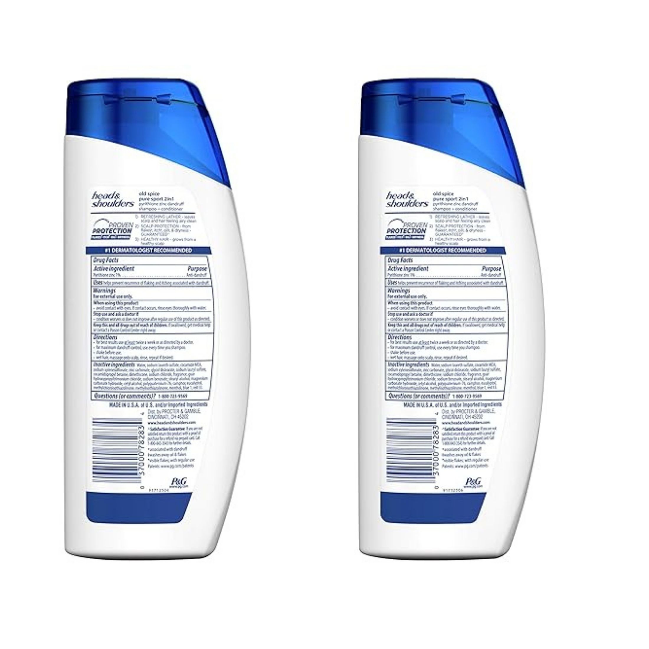 Head & Shoulders Men Old Spice Pure Sport 2in1 Dandruff Shampoo Conditioner, 12.5 Fl Oz