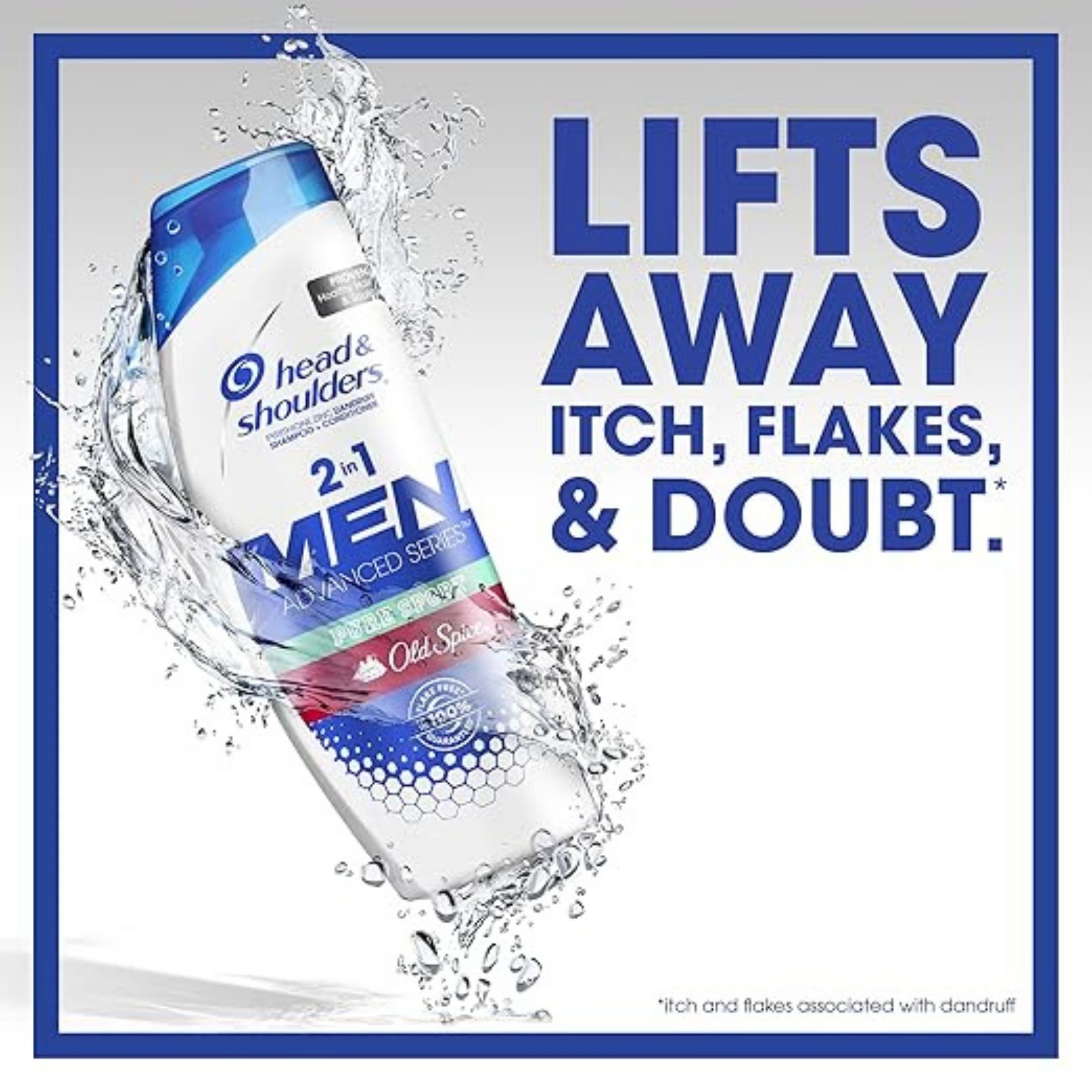 Head & Shoulders Men Old Spice Pure Sport 2in1 Dandruff Shampoo Conditioner, 12.5 Fl Oz