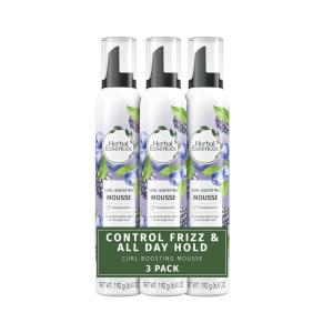 Herbal Essences Curl Boosting Mousse, Frizz Control For Curly & Wavy Hair, Long-Lasting Hold With Berry Scent, Paraben & Dye-Free, Cruelty-Free, 6.8 Fl Oz Each